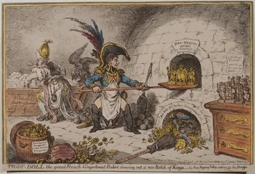 Tiddy-Doll de grote Franse peperkoekbakker, die een nieuwe partij koningen maakt, 1806